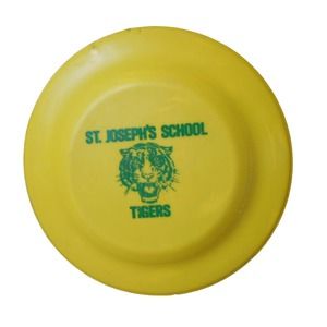 St. Joseph's School Tigers Humphrey Flyer Frisbee Yellow 9" Vintage